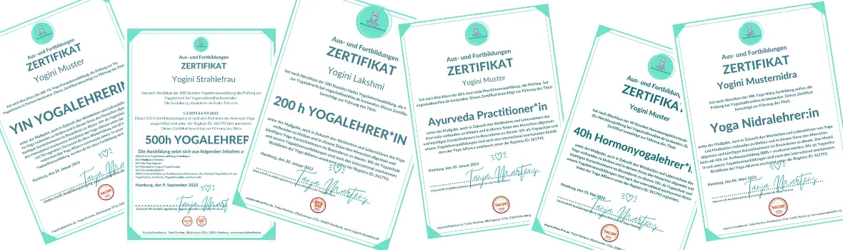 Zertifikate - Yogastudioonline